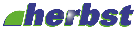 Logo der Firma Herbst mit dem Namen Herbst in blauer Schrift